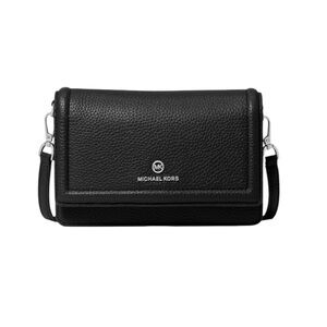 Michael Kors Jet Set Charm Small Leather Phone Crossbody Bag Black NWT